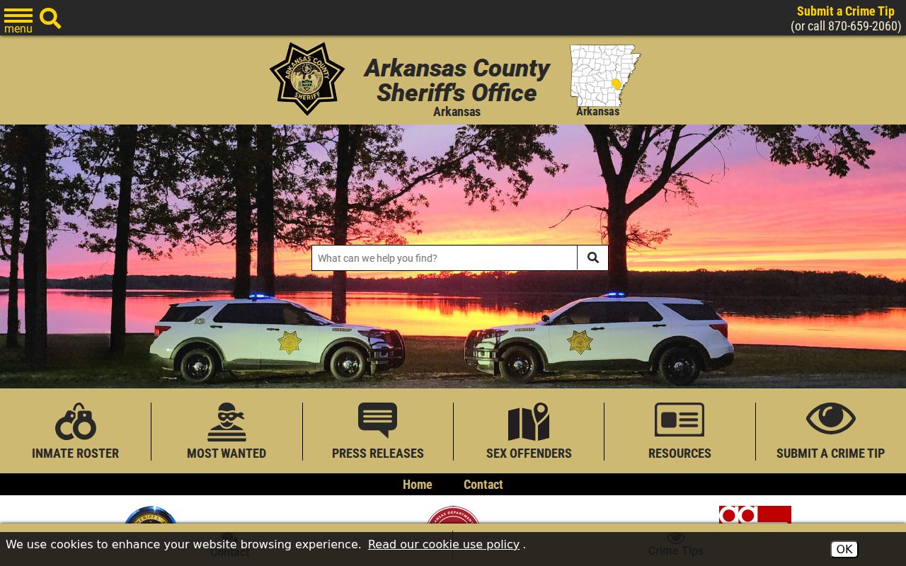 Arkansas County criminal history sheriff website